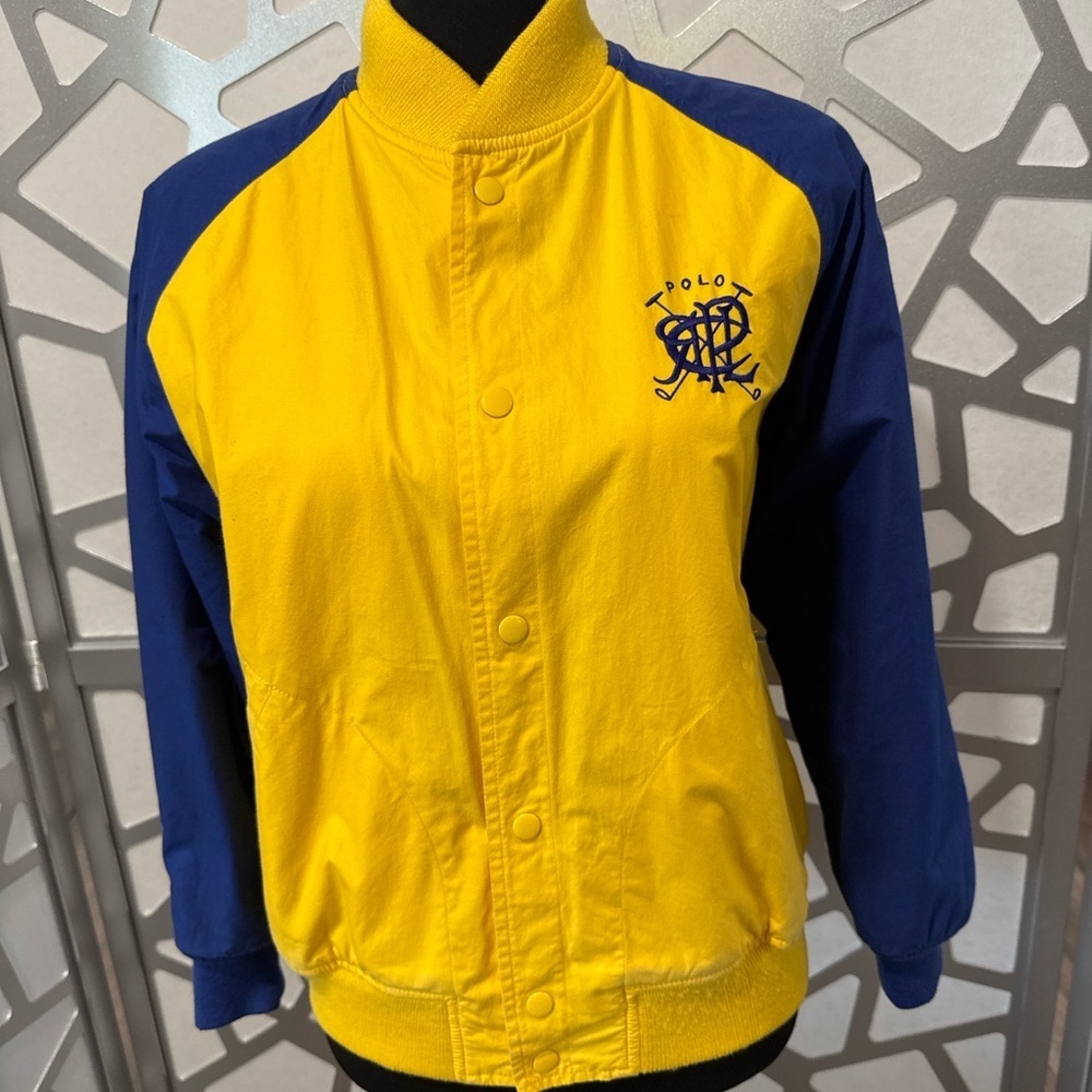 vintage Polo by Ralph Lauren Kids Yellow and Blue Puffer Jacket